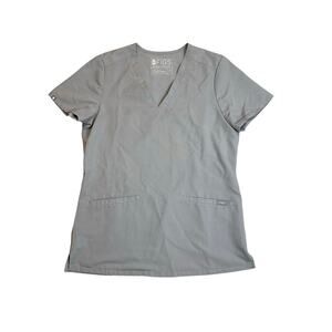 Figs Casma Three-Pocket Scrub Top CEMENT‎ XS